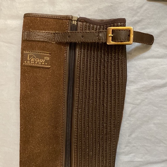 Equestrian suede brown half chaps - Picture 3 of 6